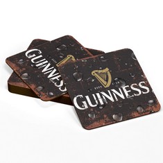 39 X SIGNS 2 ALL - TWO GUINNESS WOODEN COASTERS MANCAVE VINTAGE RETRO WOOD BAR PUB WALL ROUND COASTER - TOTAL RRP £162: LOCATION - RACK F