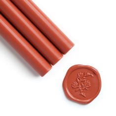 11 X UNIQUE MAILABLE GLUE GUN SEALING WAX STICKS FOR WAX STAMP - TERRA COTTA ORANGE, FALL COLOR PALETTE FOR AUTUMN WEDDING INVITATION, CARDS ENVELOPE, SNAIL MAIL, CRAFT PROJECT, GIFT IDEA, PACK OF 8