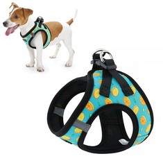 QUANTITY OF ITEMS TO INCLUDE PLUTUS PET NO PULL STEP-IN DOG HARNESS, ADJUSTABLE REFLECTIVE SOFT DOG HARNESS, BREATHABLE DOG VEST HARNESS FOR CATS PUPPY AND SMALL MEDIUM DOGS, M, ORANGE PATTERN  - TOT