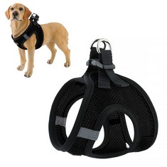 26 X PLUTUS PET NO PULL STEP-IN DOG HARNESS, ADJUSTABLE REFLECTIVE SOFT DOG HARNESS, BREATHABLE DOG VEST HARNESS FOR CATS PUPPY AND SMALL MEDIUM DOGS, S, BLACK  - TOTAL RRP £208: LOCATION - RACK G