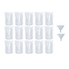 40 X YUKIYI 15PCS 500ML REFILLABLE DRINK POUCHES FOR FESTIVALS CLEAR TRAVEL PLASTIC DRINKS FLASKS CRUISE KIT REUSABLE ALCOHOL LIQUOR JUICE BAGS DRINK CONTAINER PARTY HALLOWEEN    HOT COLD BEVERAGE -