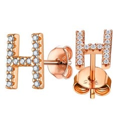 35 X H EARRINGS FOR WOMEN LETTER JEWELRY FOR WOMEN CZ STUDS - TOTAL RRP £433: LOCATION - RACK A