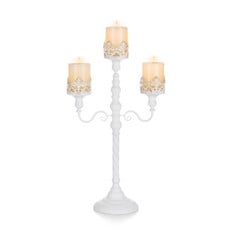 2 X SZIQIQI 78CM TALL PILLAR CANDLE HOLDERS- 5-ARM FLOOR CANDELABRA CENTERPIECE FOR    DINING TABLE LARGE CANDLE HOLDER FLORAL CENTERPIECES FOR MANTEL FIREPLACE LIVING ROOM DECOR - TOTAL RRP £124: LO