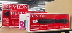 QUANTITY OF ITEMS TO INCLUDE REVLON HAIR TOOLS ONE-STEP STYLE BOOSTER - ROUND BRUSH DRYER & STYLER, ROUND BRUSH- 38 MM , THERMAL BRISTLES, CERAMIC-COATED BARREL, IONIC + CERAMIC TECHNOLOGY  RVDR5292U