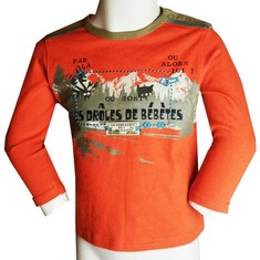 10 X TODDLERS ORANGE SPANISH WILDERNESS DESIGN TOP TO INCLUDE SIZE 3M : LOCATION - A