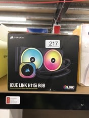 CORSAIR ICUE LINK H115I RGB LIQUID CPU COOLER - 280MM AIO - QX140 RGB FANS - FITS INTEL® LGA 1700, AMD® AM5 - ICUE LINK SYSTEM HUB INCLUDED - BLACK.: LOCATION - B