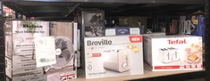 QUANTITY OF ITEMS TO INCLUDE - X BREVILLE HIGH GLOSS 2-SLICE TOASTER WITH HIGH-LIFT & WIDE SLOTS | CREAM & STAINLESS STEEL , VTT967 : LOCATION - C