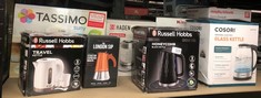 QUANTITY OF ITEMS TO INCLUDE RUSSELL HOBBS HONEYCOMB ELECTRIC 1.7L CORDLESS KETTLE , FAST BOIL 3KW, BLACK PREMIUM PLASTIC, MATT & HIGH GLOSS FINISH, REMOVABLE WASHABLE ANTI-SCALE FILTER, PUSH BUTTON