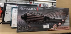 QUANTITY OF ITEMS TO INCLUDE REMINGTON KERATIN PROTECT HEATED 45MM BARREL HOT HAIR BRUSH - STYLING APPLIANCE CREATES VOLUME & CURLS, CERAMIC COATING WITH KERATIN & ALMOND OIL FOR HEALTHY LOOKING HAIR