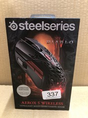 STEELSERIES AEROX 5 WIRELESS – DIABLO® IV EDITION – LIGHTWEIGHT 76G GAMING MOUSE – 18000 CPI – TRUEMOVE AIR OPTICAL SENSOR – WATER RESISTANT – 180+ HOUR BATTERY LIFE.: LOCATION - C