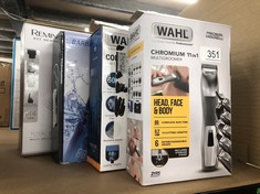 QUANTITY OF ITEMS TO INCLUDE WAHL CHROMIUM 11-IN-1 MULTIGROOMER, EYEBROW CUTTING ABILITY, BODY TRIMMERS, MEN’S BEARD TRIMMER, STUBBLE TRIMMING, BODY SHAVING, FACE GROOMING, FULLY WASHABLE, MALE GROOM