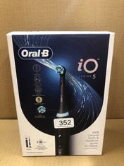 ORAL-B IO5 ELECTRIC TOOTHBRUSH FOR ADULTS, 1 TOOTHBRUSH HEAD & TRAVEL CASE, 5 MODES WITH TEETH WHITENING, UK 2 PIN PLUG, BLACK.: LOCATION - C