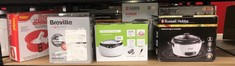 QUANTITY OF ITEMS TO INCLUDE RUSSELL HOBBS ELECTRIC RICE COOKER - 1.2KG , 6 PORTION - 145G PER SERVING  REMOVABLE NON STICK BOWL, DISHWASHER-SAFE BOWL & LID, STEAMER BASKET, MEASURING CUP & SPOON INC