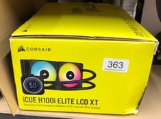 CORSAIR ICUE H100I ELITE LCD XT LIQUID CPU COOLER - IPS LCD SCREEN - TWO AF120 RGB ELITE FANS - 240MM RADIATOR - FITS INTEL® LGA 1700, AMD® AM5, AND MORE - INCLUDED ICUE COMMANDER CORE - BLACK.: LOCA