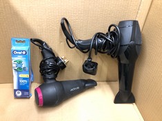 QUANTITY OF ITEMS TO INCLUDE REVLON WIRED HAIRDRYER BLACK WITH PINK ACCENTS : LOCATION - C