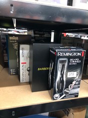 QUANTITY OF ITEMS TO INCLUDE REMINGTON BARBA BEARD TRIMMER , ADVANCED CERAMIC BLADES, POP-UP DETAIL TRIMMER, ADJUSTABLE ZOOM WHEEL, 9 LENGTH SETTINGS, COMB ATTACHMENT, CORD OR CORDLESS, 40-MINUTE RUN