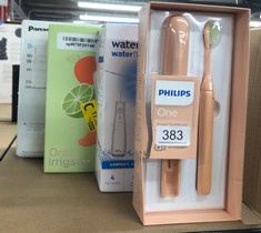 QUANTITY OF ITEMS TO INCLUDE PHILIPS ONE RECHARGEABLE TOOTHBRUSH - ELECTRIC TOOTHBRUSH IN SHIMMER , MODEL HY1200/25 : LOCATION - C