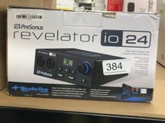 PRESONUS REVELATOR IO24, USB-C, AUDIO INTERFACE, FOR STREAMING, PODCASTING, CONTENT CREATORS AND MUSIC PRODUCTION WITH BUILT-IN LOOPBACK MIXER AND EFFECTS, AND SOFTWARE.: LOCATION - C