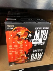 QUANTITY OF ITEMS TO INCLUDE WARRIOR RAW PROTEIN FLAPJACKS – 12 BARS X 75G EACH – PACKED WITH 20G OF PROTEIN – LOW SUGAR, HIGH IN FIBRE , SALTED CARAMEL    SOME MAY BE PAST BEST BEFORE DATE : LOCATIO