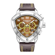 GAMAGES OF LONDON LIMITED EDITION HAND ASSEMBLED CREST AUTOMATIC SILVER BROWN SKU GA1921 RRP £810: LOCATION - TOP 50