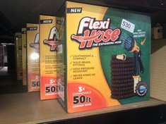 5 X FLEXI HOSE EXPANDING GARDEN HOSE 50FT MAX LENGTH: LOCATION - D