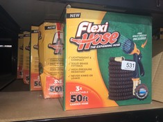 5 X FLEXI HOSE EXPANDING GARDEN HOSE 50FT MAX LENGTH: LOCATION - D