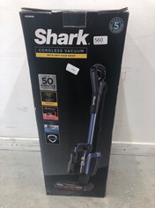 SHARK CORDLESS UPRIGHT VACUUM CLEANER , ICZ160UK  50 MINUTE RUN TIME*, ANTI HAIR WRAP, BLUE.: LOCATION - D