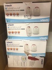 QUANTITY OF ITEMS TO INCLUDE VTECH BM1000 DIGITAL AUDIO BABY MONITOR, PARENT UNIT WITH RECHARGEABLE BATTERY, LONG RANGE, DIGITAL WIRELESS TRANSMISSION, BABY MONITOR WITH CRYSTAL-CLEAR SOUND, PLUG & P