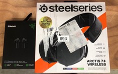 STEELSERIES ARCTIS 7+ WIRELESS GAMING HEADSET - LOSSLESS 2.4 GHZ - SONAR 7.1 VIRTUAL SURROUND SOUND - 30 HOUR BATTERY LIFE - USB-C QUICK CHARGING - FOR PC, PS5, PS4, MAC, ANDROID AND SWITCH - BLACK +