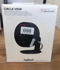 LOGITECH 961-000490 CIRCLE VIEW WEATHERPROOF WIRED HOME SECURITY CAMERA TRUEVIEW VIDEO, 180° WIDE ANGLE, 1080P HD, NIGHT VISION, 2-WAY AUDIO, ENCRYPTED AND APPLE HOMEKIT SECURE VIDEO - BLACK.: LOCATI