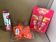 QUANTITY OF ITEMS TO INCLUDE DEEP HEAT MUSCLE MASSAGE ROLL ON 3X: LOCATION - A