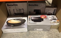 QUANTITY OF ITEMS TO INCLUDE BREVILLE ULTIMATE DEEP FILL TOASTIE MAKER | 2 SLICE SANDWICH TOASTER | REMOVABLE NON-STICK PLATES | STAINLESS STEEL | BLACK [VST082]: LOCATION - B RACK