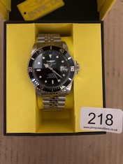 INVICTA AUTOMATIC PROFESSIONAL WATER RESISTANT 200M MENS WATCH SILVER/BLACK STAINLESS STEEL:: LOCATION - C RACK