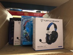 QUANTITY OF ITEMS TO INCLUDE TURTLE BEACH RECON 50P GAMING HEADSET FOR PS5, PS4, XBOX SERIES X|S, XBOX ONE, NINTENDO SWITCH, & PC:: LOCATION - C RACK