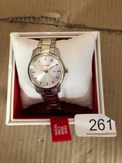 WENGER LADIES WRIST WATCH SILVER STRAP ROSE GOLD DIAL:: LOCATION - C RACK