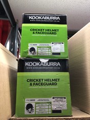 QUANTITY OF ITEMS TO INCLUDE KOOKABURRA BLUE CRICKET HELMET SIZE M PLEASE ENSURE THAT THE HELMET YOU BUY MEETS THE RELEVANT SAFETY REQUIREMENTS FOR YOUR INTENDED USE:: LOCATION - C RACK