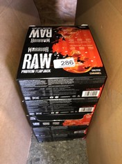 QUANTITY OF ITEMS TO INCLUDE 5 X WARRIOR RAW PROTEIN FLAPJACKS – 12 BARS X 75G EACH – PACKED WITH 20G OF PROTEIN – LOW SUGAR, HIGH IN FIBRE (SALTED CARAMEL): LOCATION - C RACK