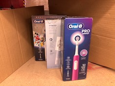 QUANTITY OF ITEMS TO INCLUDE ORAL-B PRO JUNIOR KIDS ELECTRIC TOOTHBRUSH, 1 TOOTHBRUSH HEAD, 3 MODES WITH KID-FRIENDLY SENSITIVE MODE, FOR AGES 6+, 2 PIN UK PLUG, PURPLE: LOCATION - D RACK