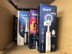 QUANTITY OF ITEMS TO INCLUDE ORAL-B PRO 3 ELECTRIC TOOTHBRUSH FOR ADULTS, 1 CROSS ACTION TOOTHBRUSH HEAD, 3 MODES, ORAL B ELECTRIC TOOTHBRUSH WITH PRESSURE SENSOR, 2 PIN UK PLUG, 3000, WHITE: LOCATIO