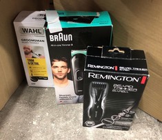 QUANTITY OF ITEMS TO INCLUDE REMINGTON BARBA BEARD TRIMMER (ADVANCED CERAMIC BLADES, POP-UP DETAIL TRIMMER, ADJUSTABLE ZOOM WHEEL, 9 LENGTH SETTINGS, COMB ATTACHMENT, CORD OR CORDLESS, 40-MINUTE RUNT