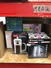 QUANTITY OF ITEMS TO INCLUDE BODUM CAFFETTIERA FRENCH PRESS 8 CUP COFFEE MAKER 1L 34OZ: LOCATION - E RACK