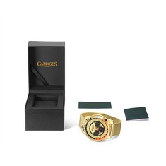 GAMAGES OF LONDON LIMITED EDITION HAND ASSEMBLED STANDING TIMER AUTOMATIC GOLD - SKU:GA1591 RRP £710: LOCATION - A RACK