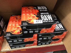 QUANTITY OF ITEMS TO INCLUDE WARRIOR RAW PROTEIN FLAPJACKS – 12 BARS X 75G EACH – PACKED WITH 20G OF PROTEIN – LOW SUGAR, HIGH IN FIBRE (SALTED CARAMEL) - BEST BEFORE JUL 24: LOCATION - F RACK