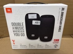 JBL LINK PORTABLE SMART SPEAKER IN BLACK - TWIN PACK, 421654NB: LOCATION - F RACK