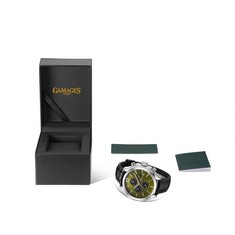 GAMAGES OF LONDON LIMITED EDITION HAND ASSEMBLED OPULENCE AUTOMATIC STEEL OLIVE - SKU: GA1412 RRP £695: LOCATION - A RACK