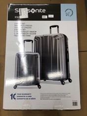 SAMSONITE ENDURE 2 PIECE HARD SUITCASE SET SILVER EXPANDABLE, TSA LOCK, USB PORT, 360° ROTATE.: LOCATION - F RACK