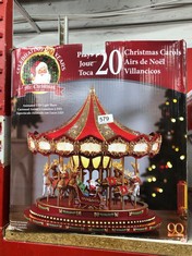 MARQUEE DELUXE CAROUSEL WITH 240 LED LIGHTS AND PLAYS 20 CHRISTMAS SONGS.: LOCATION - G RACK