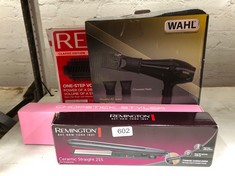 QUANTITY OF ITEMS TO INCLUDE REMINGTON SLIM HAIR STRAIGHTENER WITH CERAMIC COATING - 110MM FLOATING PLATES, 215°C, FAST 30 SECOND HEAT UP, WORLDWIDE VOLTAGE FOR TRAVEL, AUTO SHUT OFF, S1370: LOCATION