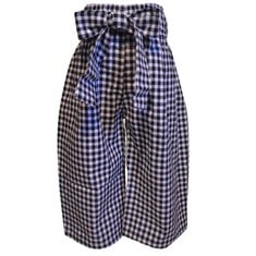 X20 BLACK AND WHITE CHECK PLAZZO GIRLS TROUSERS SIZE 12 - 18M TOTAL RRP £180: LOCATION - A RACK