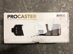 RØDE PROCASTER PROFESSIONAL BROADCAST-QUALITY DYNAMIC MICROPHONE FOR PODCASTING, STREAMING, GAMING, AND VOICE RECORDING.: LOCATION - H RACK